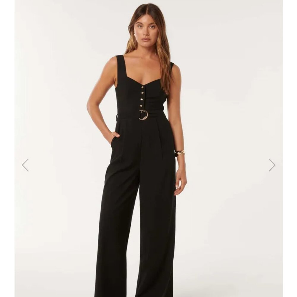 Ever New Maja wideleg belted jumpsuit